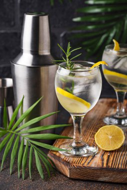 Cin tonik limon ile kokteyl