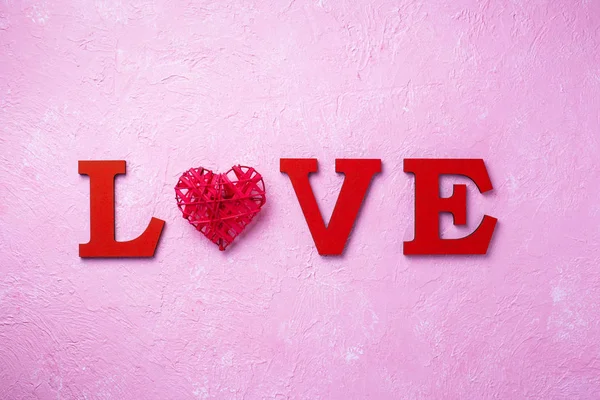 San Valentino sfondo con lettere AMORE — Foto Stock