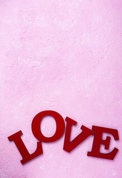 Valentines Day background with letters LOVE — Stock Photo, Image