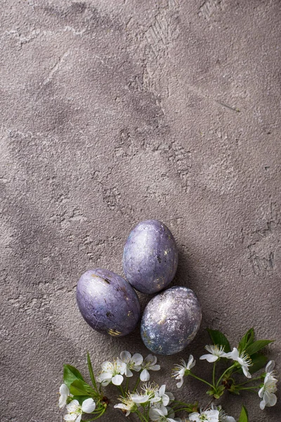 Húsvéti festett tojás márvány hatással — Stock Fotó