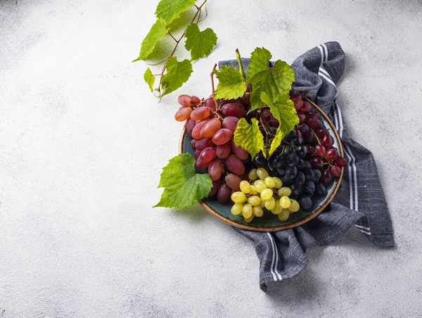 Surtido de diferentes tipos de uvas —  Fotos de Stock