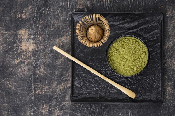 Thé vert matcha japonais en poudre — Photo