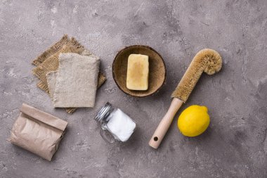 Temizlik için sıfır atık doğal aksesuar