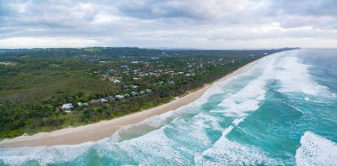 Avustralya, Yeni Güney Galler 'de okyanus kıyılarının hava manzarası