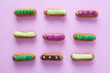 Şenlikli ve lezzetli Fransız eklerinin en üst görüntüsü