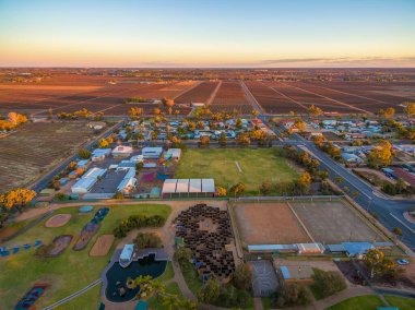 Monash macera parkının hava manzarası, Riverland, Güney Avustralya