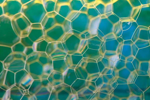 Σαπούνι Suds Ακραία Closeup Δημιουργώντας Κυψελωτή Μοτίβο Των Χρυσών Γραμμών — Φωτογραφία Αρχείου