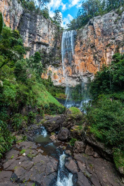 Duhové Vodopády Národním Parku Springbrook Queensland Austrálie — Stock fotografie