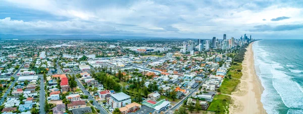 Panorama Aéreo Casas Costa Dorada Australia — Foto de Stock