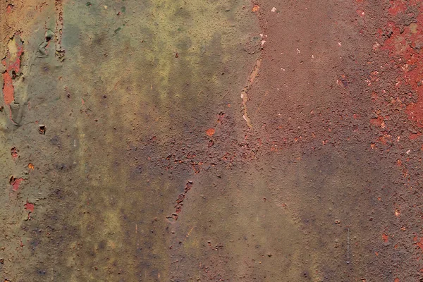 Painted Rusty Decadente Folha Metal Fundo Textura — Fotografia de Stock