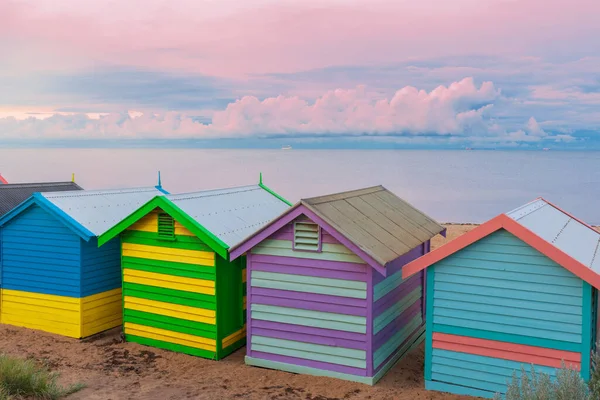 Colorate Case Bagno Brighton All Alba Melbourne Victoria Australia — Foto Stock