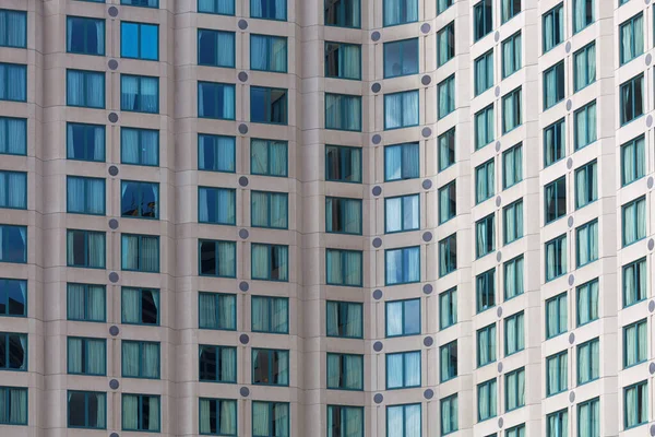 Melbourne Jan 2016 Fassade Eines Hotelhochhauses Nahaufnahme Vieler Fenster Melbourne — Stockfoto