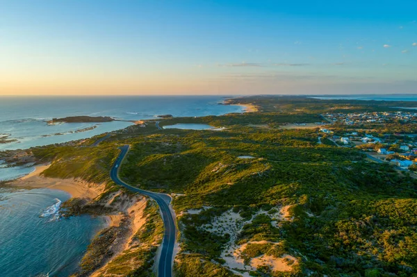 Bowman Passeio Panorâmico Passando Longo Bela Costa Oceânica Beachport Austrália — Fotografia de Stock