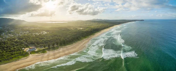 Panorama Plaży North Haven Nowej Południowej Walii Australia — Zdjęcie stockowe