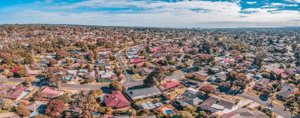 Australian Neighborhood Living Quarters Aerial Panorama — Stock Photo, Image