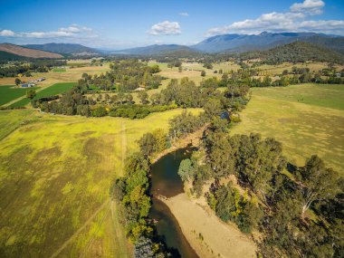 Avustralya 'daki tarım alanları hava manzaralı