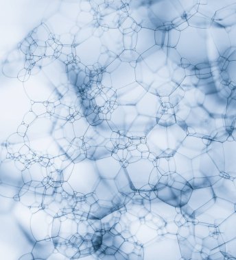 Sabun köpükleri aşırı yakın plan çekimleri zarif ve şık bir görünüm yaratıyor.