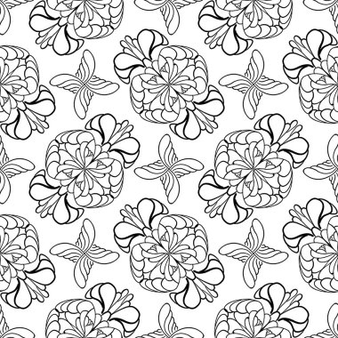 Çizgisiz çiçek desenleri