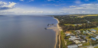 Grantville, Victoria, Avustralya yakınlarındaki okyanus manzarası.