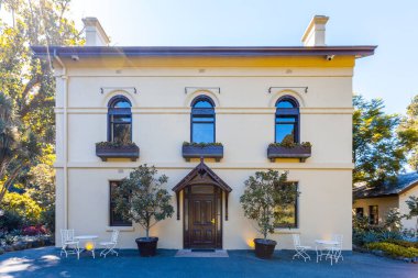 Melbourne, Avustralya - 7 Nisan 2018: Kraliyet Botanik Bahçeleri 'ndeki Gardens House etkinlikleri