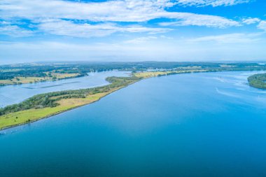Manning Nehri ve kırsal alan - fotokopi alanı olan hava manzarası
