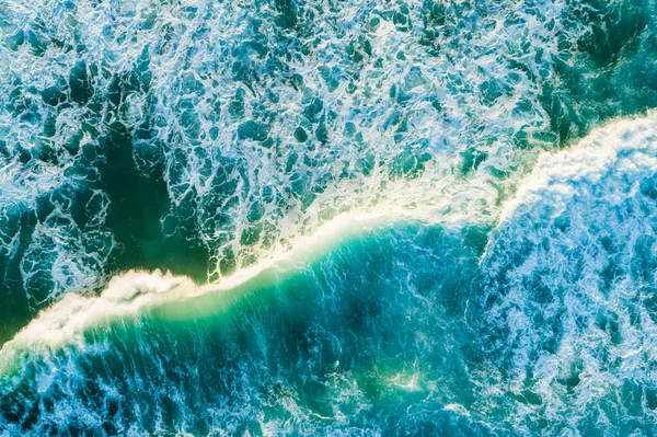 Глядя Бурный Океан Закате Вид Воздуха Копировальным Пространством — стоковое фото