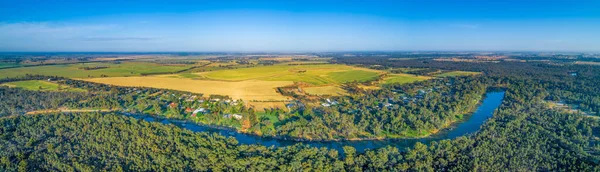 Lång Sträcka Murray River Bred Antenn Panorama — Stockfoto