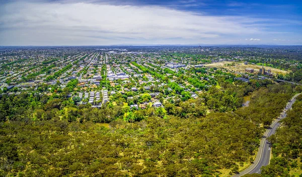 Panorama Aéreo Parque Área Suburbana Melbourne Australia — Foto de Stock