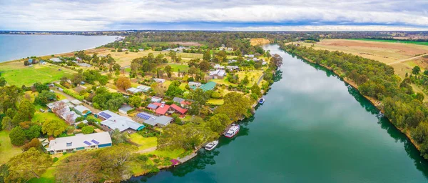 Flygfoto Över Mitchell River Och Eagle Point Bay Gippsland Australien — Stockfoto