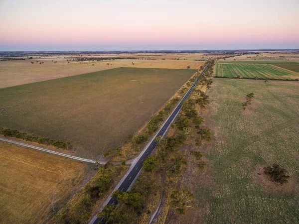 Australische Agrarlandschaft Bei Sonnenuntergang — Stockfoto