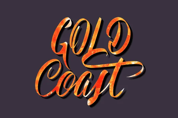 Gold Coast Letras Mano Creativas —  Fotos de Stock