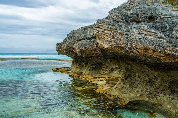 Rocha Erodida Bonita Oceano Baía Pennington Ilha Canguru Austrália Sul — Fotografia de Stock