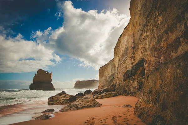 Apóstolo Das Famosas Formações Rochosas Dos Doze Apóstolos Great Ocean — Fotografia de Stock