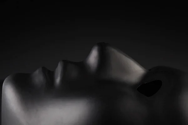Черная Анонимная Маска Черном Фоне Концептуальное Изображение — стоковое фото