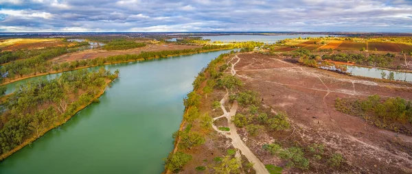 Luchtpanorama Van Murray River Kingston Murray Riverland Zuid Australië — Stockfoto