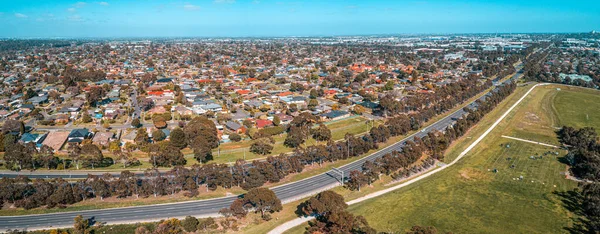 Aerial Panorama Mulgrave Suburb Wellington Road Bright Sunny Day Melbourne — Stock Photo, Image