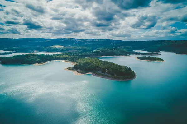 Lago Panorâmico Floresta Austrália Vista Aérea — Fotografia de Stock