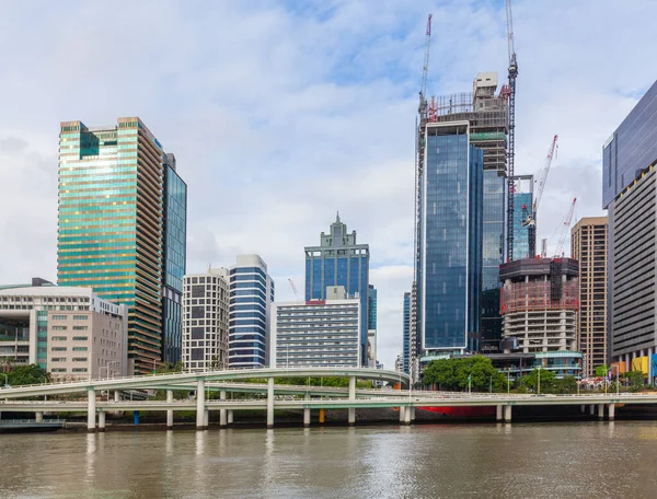 Modern High Rise Buildings Brisbane City Viewed River — Stock Photo, Image