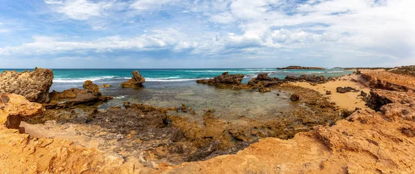 Costa Oceânica Rochosa Sul Austrália Paisagem Panorâmica — Fotografia de Stock