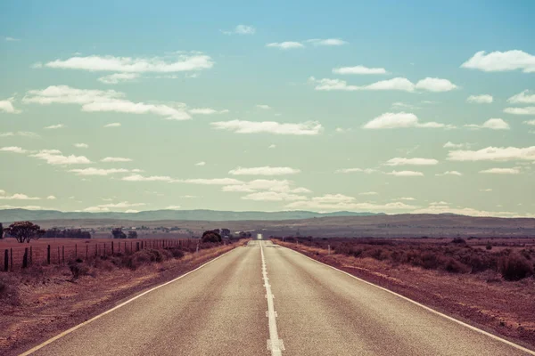 Autopista Rural Que Pasa Por Campiña Del Sur Australia Día — Foto de Stock