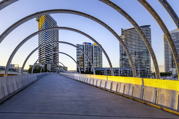 High Rise Buildings Viewed Arches Webb Bridge Docklands Melbourne — Stock Photo, Image