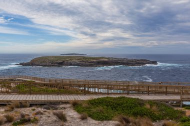 Cape du Couedic tahta yolu. Flinders Chase Ulusal Parkı, Kanguru Adası, Güney Avustralya