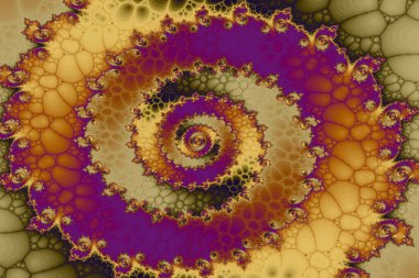 Hipnoz - soyut karmaşık sarmal güzel altın renklerde.