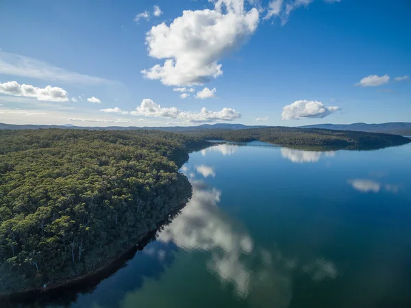 Pemandangan Udara Taman Nasional Croajingolong Dan Sungai Wallagaraugh Australia — Stok Foto