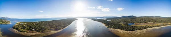 360 Grad Luftaufnahme Der Swanwick Bay Und Umgebung Der Nähe — Stockfoto