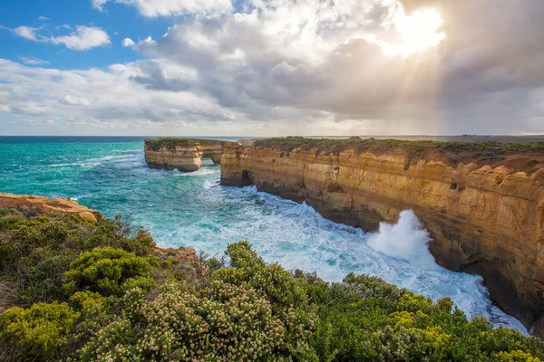 London Bridge Rock Formation Great Ocean Road Victoria Australia — стокове фото