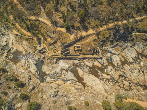 Looking Historic Gold Mill Ruins Adelong Nsw Australia — Stock Photo, Image