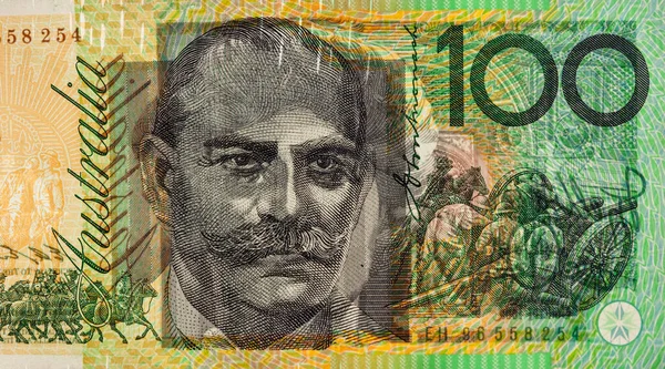 Light Shining 100 Dollar Bill Showing Prints Both Sides Banknote — Stock Photo, Image