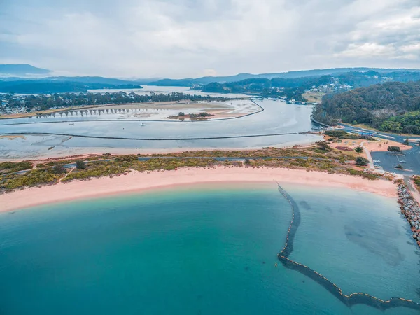 Letecký Pohled Pobřeží Poblíž Narooma Soumraku Nsw Austrálie — Stock fotografie