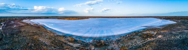 Scenic Luchtfoto Panorama Van Zout Meer Australische Outback — Stockfoto